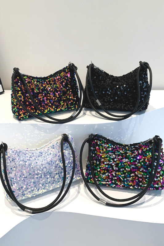 Sequin Double Strap Shoulder Bag